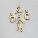 Steff Yellow Gold Vermeil & Diamond Initial M Pendant