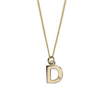 Steff Yellow Gold Vermeil & Diamond Initial D Pendant