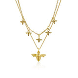 Steff Wildwood Yellow Gold Vermeil Bee Necklace and Pendant Set