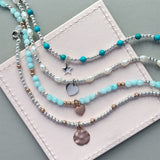 Steff Sterling Silver & Pearl Bead Anklet With Heart Charm - Steffans Jewellers
