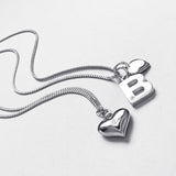 Steff Silver & Diamond Initial B Pendant