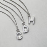 Steff Silver & Diamond Initial H Pendant
