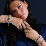 Steff Silver & Sodalite Bead Stacking Ring