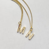 Steff Yellow Gold Vermeil & Diamond Initial M Pendant