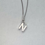 Steff Silver & Diamond Initial N Pendant