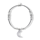 Steff Celestial Glow Silver Bracelet with Crescent Moon Charm