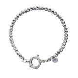 Steff Silver Charm Bracelet With Oversized Bolt Ring Clasp