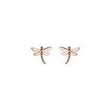 Steff Rose Gold Vermeil Dragonfly Earrings