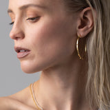 Steff 18ct Yellow Gold Vermeil Soho Spike Hoop Earrings