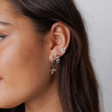 Steff Silver Leaves Stud Earrings