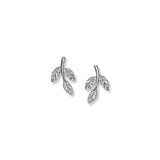 Steff Silver Leaves Stud Earrings