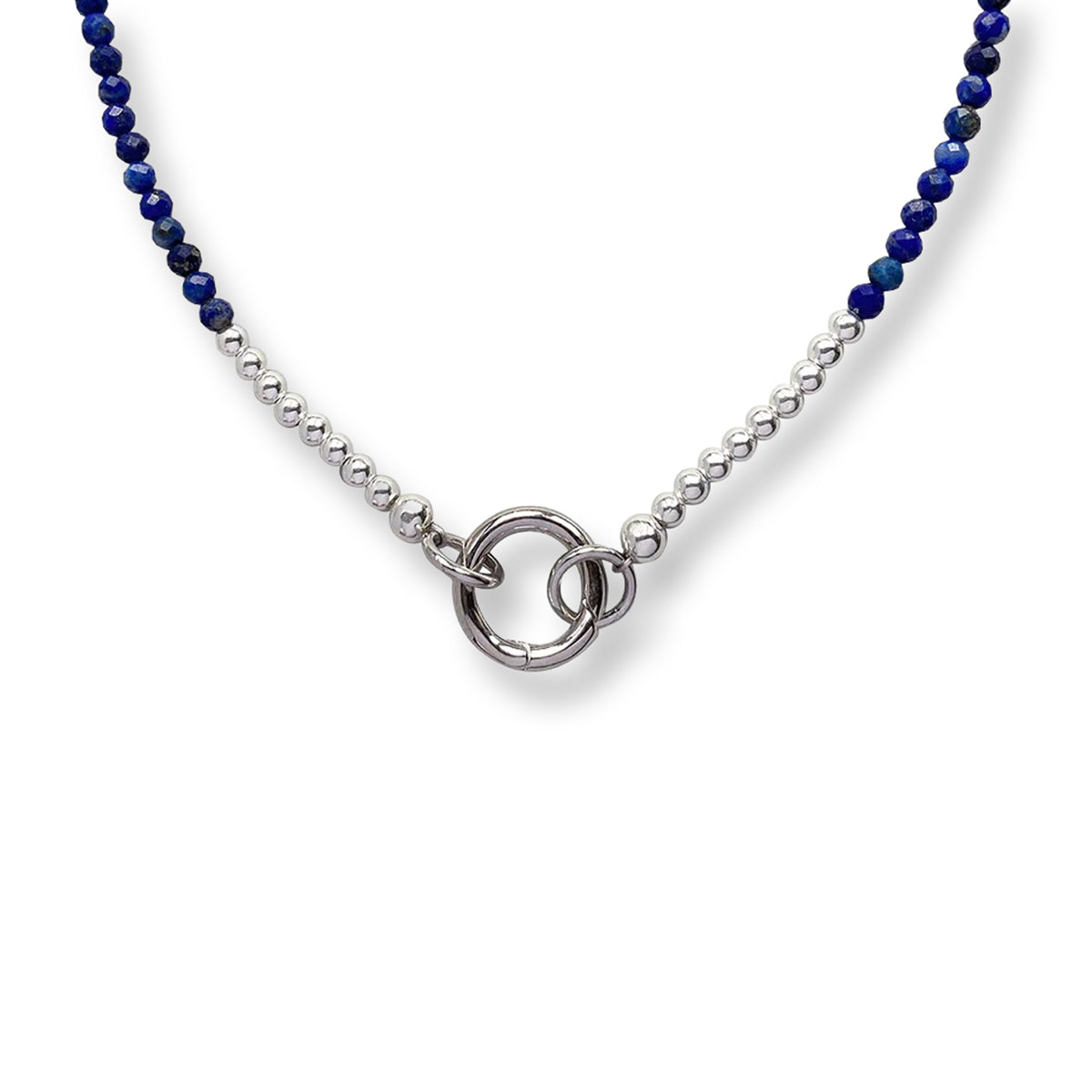 Steff Silver & White Enamel Lovelock Necklace from Steffans Jewellers.