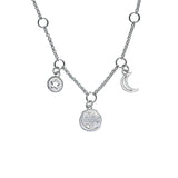Steff Silver Celestial Charms Necklace