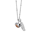 Steff Wildwood Robin & Feather Pendants with chain