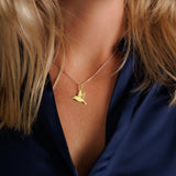 Steff Yellow Gold Vermeil & Diamond Hummingbird Pendant