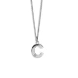 Steff Silver & Diamond Initial C Pendant