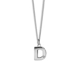 Steff Silver & Diamond Initial D Pendant