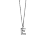 Steff Silver & Diamond Initial E Pendant