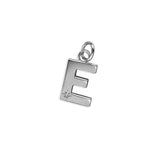Steff Silver & Diamond Initial E Charm