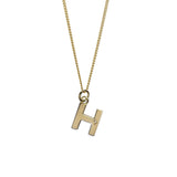 Steff Yellow Gold Vermeil & Diamond Initial H Pendant