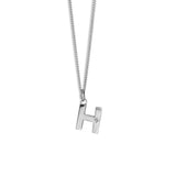 Steff Silver & Diamond Initial H Pendant