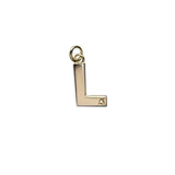 Steff Yellow Gold Vermeil & Diamond Initial L Charm