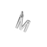 Steff Silver & Diamond Initial M Charm