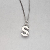 Steff Silver & Diamond Initial S Pendant