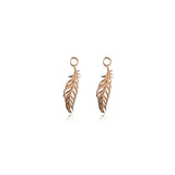 Steff Mix And Match Rose Gold Vermeil Feather Earring Charms