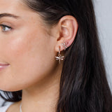 Steff Rose Gold Vermeil Dragonfly Earrings