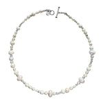 Steff Silver & Mixed Freshwater Pearl Bead Choker Necklace - Steffans Jewellers