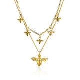 Steff Wildwood Yellow Gold Vermeil Bee Necklace and Pendant Set