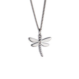 Steff Wildwood Silver & Diamond Dragonfly Pendant with Chain