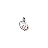 Steff Bloomsbury Silver & Rose Gold Vermeil Interlocking Hearts Charm - Steffans Jewellers