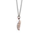 Steff Highgate Rose Gold Plated Silver Mini Feather Pendant with Chain - Steffans Jewellers