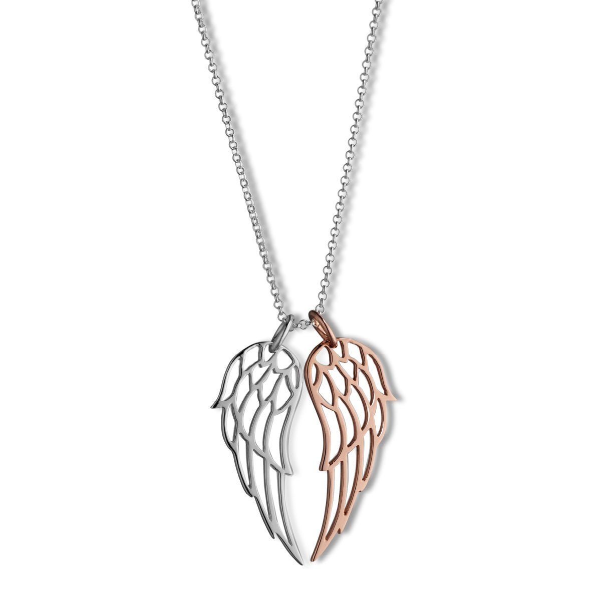 Steff Highgate Silver & Rose Gold Vermeil Angel Wings Pendants - Steffans Jewellers