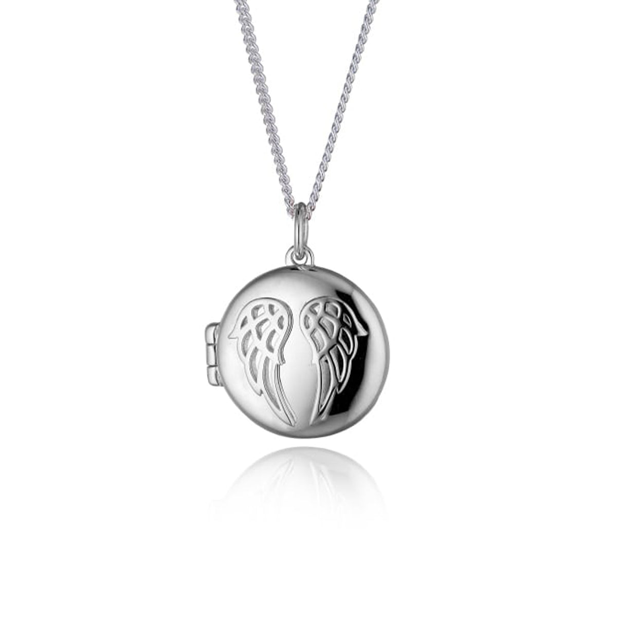 Steff Highgate Silver Wing Locket with Chain - Steffans Jewellers