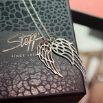 Steff Highgate Sterling Silver & Diamond Angel Wing Pendants with Chain - Steffans Jewellers