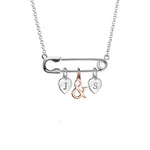 Steff Personalised Safety Pin Charm Necklace - Steffans Jewellers