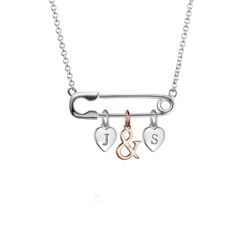 Steff Personalised Safety Pin Charm Necklace - Steffans Jewellers