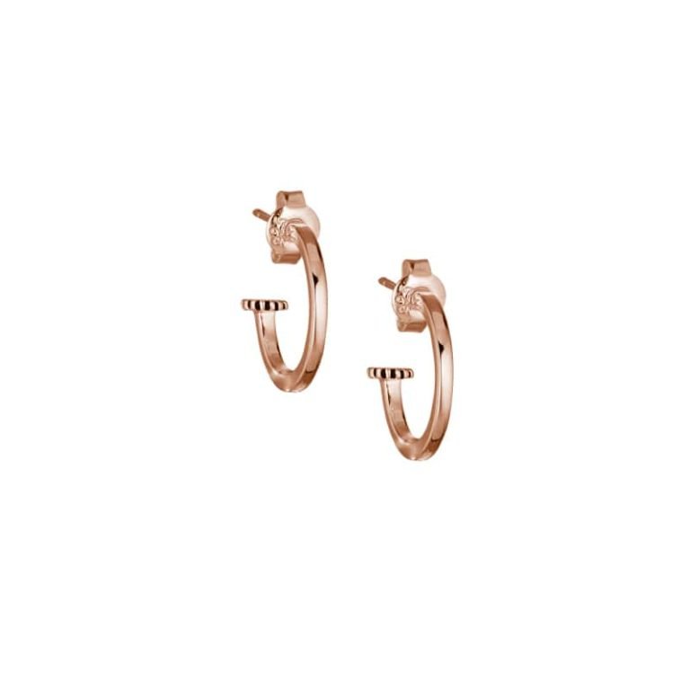 Steff Rose Gold Vermeil Small Hoop Earrings - Steffans Jewellers