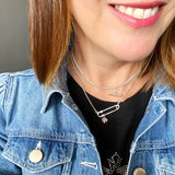 Steff Safety Pin Charm Necklace - Steffans Jewellers