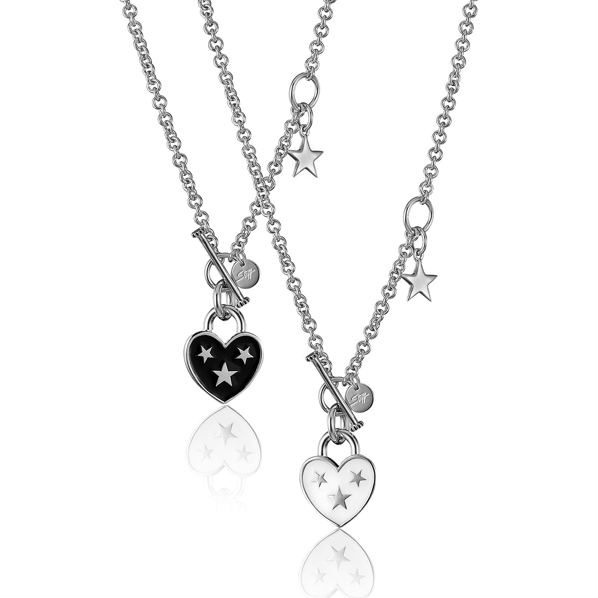 Steff Silver & Enamel Star Lovelock Necklaces - Steffans Jewellers