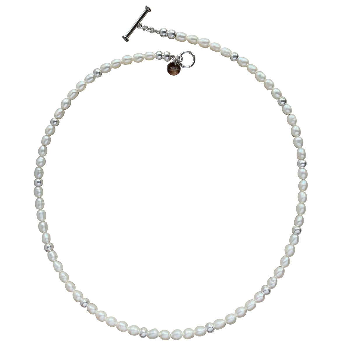 Steff Silver & Freshwater Pearl Bead Choker Necklace - Steffans Jewellers