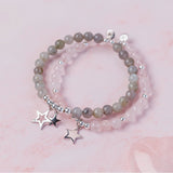 Steff Silver & Labradorite Bead Bracelets with Star Charms - Steffans Jewellers
