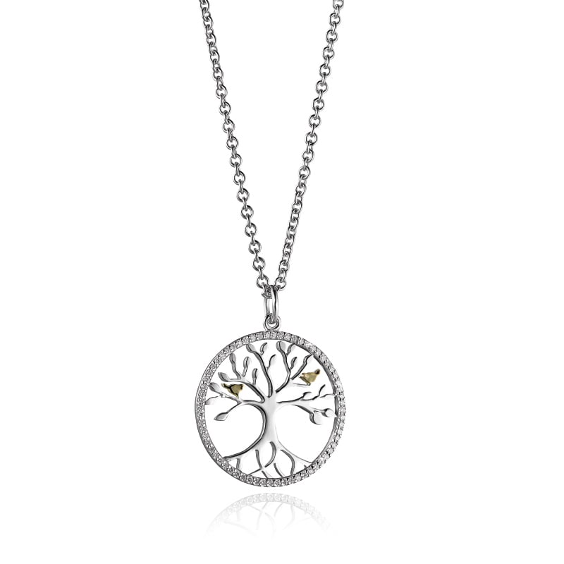 Steff Wildwood Gold & Diamond Family Tree Pendant with Chain - Steffans Jewellers